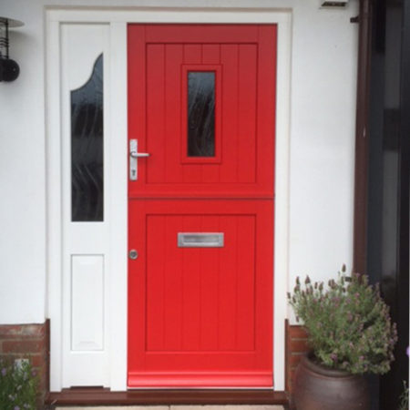 timber stable door red