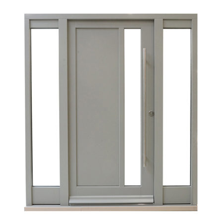 timber contemporary door pebble grey fan lights t-bar