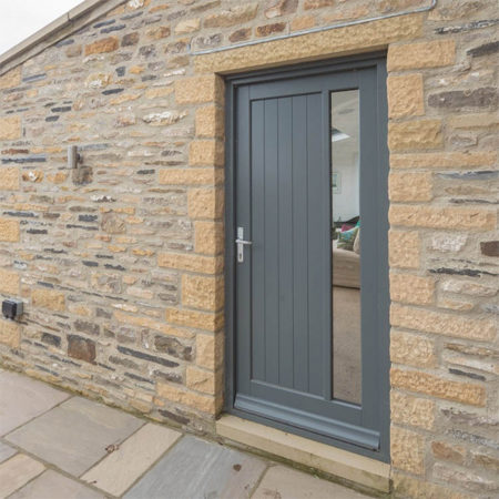 contemporary timber side door