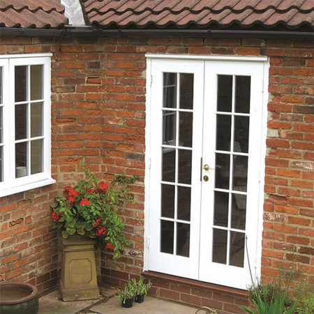 historic timber french doors