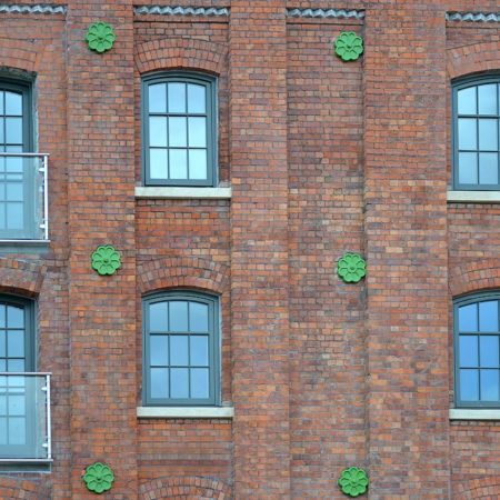 Timber pivot windows ina warehouse conversion