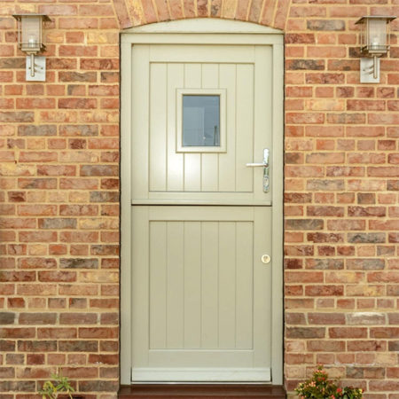 traditional timber stable door pebble grey closed