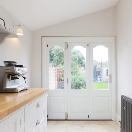 small timber bifold door for kitchen extension