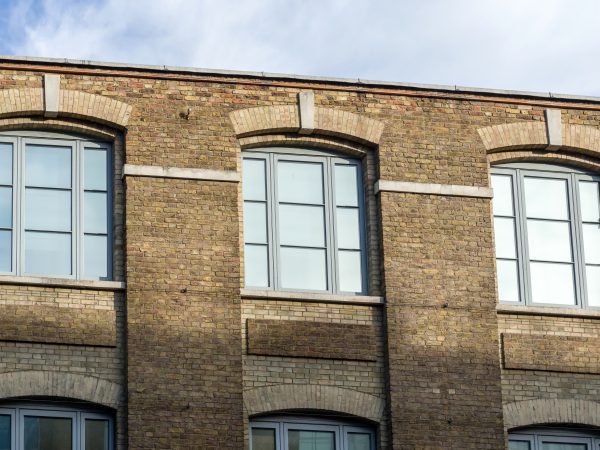 Timber windows in Kings Cross industrial building