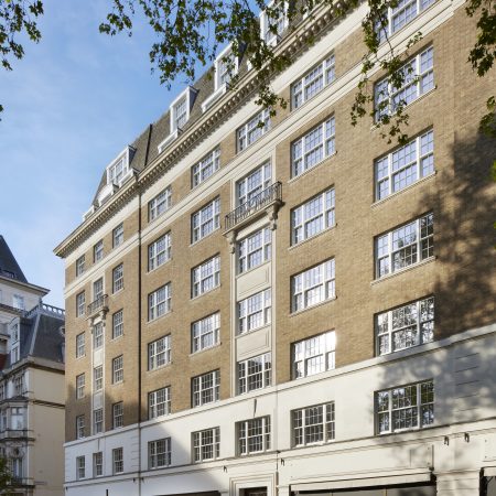 twenty Berkeley Square george Barnsdale timber slliding sash windows. External view