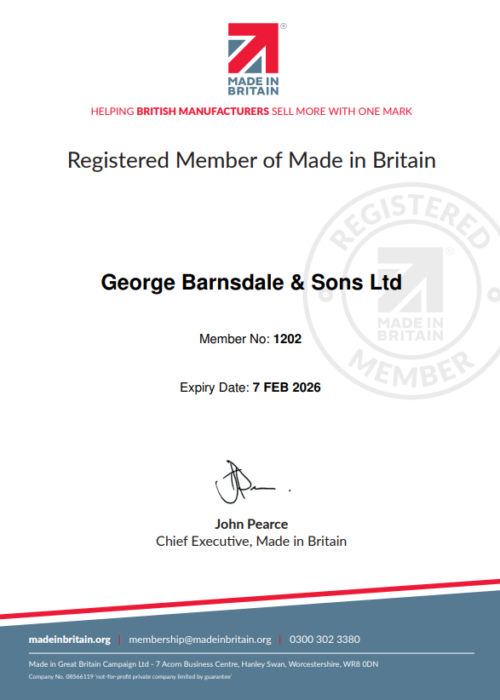 Made in Britain Certificate 